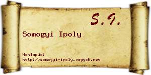 Somogyi Ipoly névjegykártya